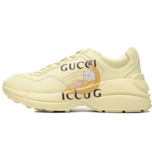 Gucci Premium 1:1 Replica Bananya x Rhyton leather banana cat anime print dad shoes